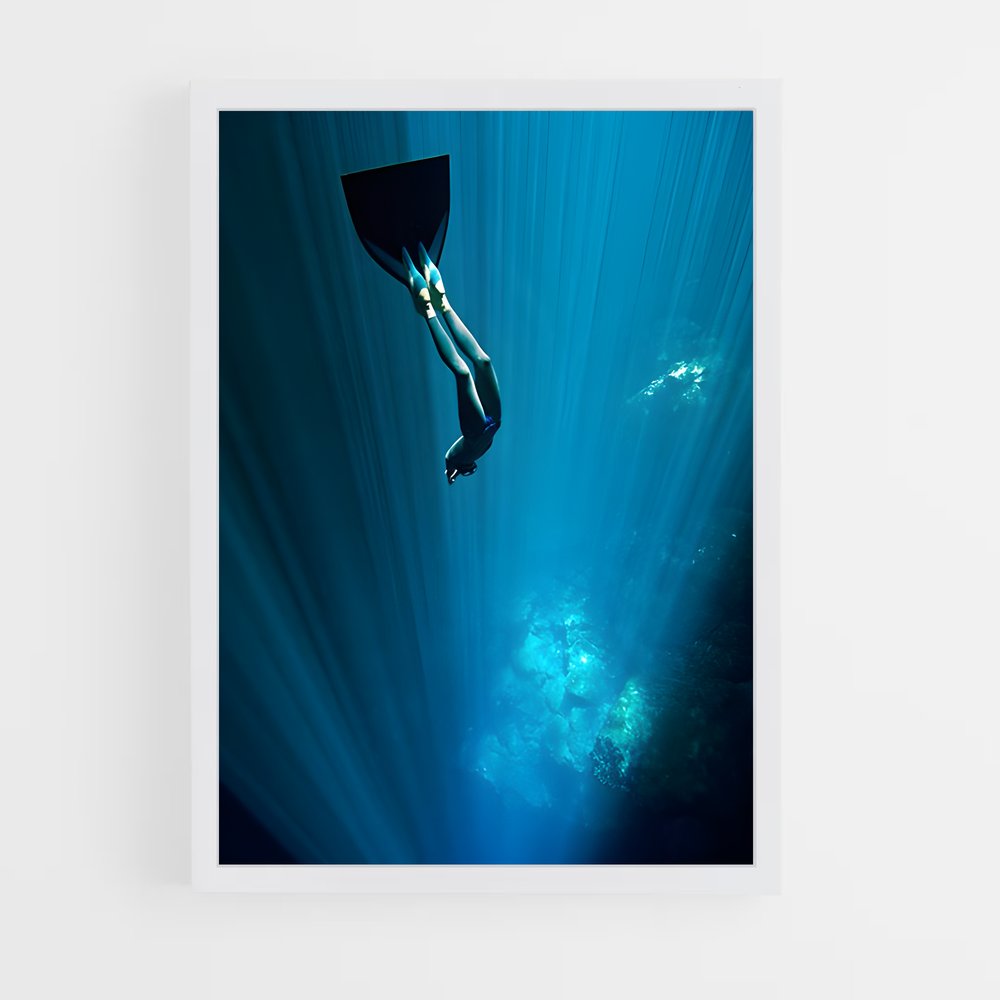 Poster Lumière des Profondeurs – affiche Plongée en apnée (vue 3)